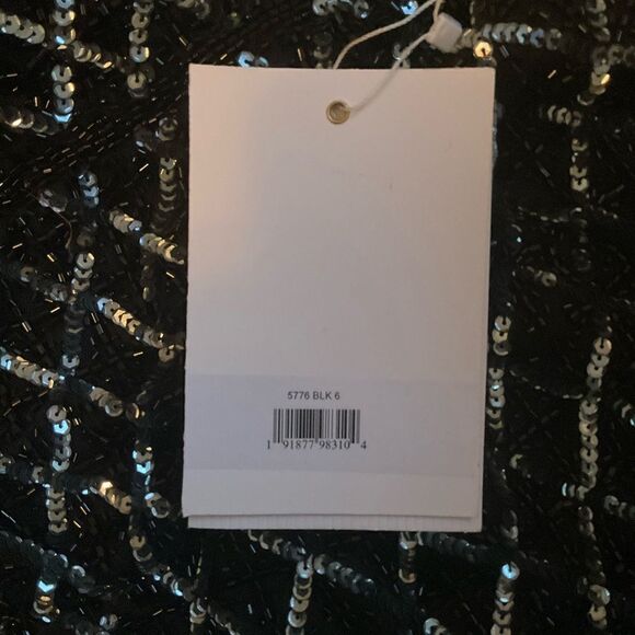 Mac Duggal 5776 Womens HIGH NECK DRESS W/ CRYSTAL FRINGE DETAIL - Picture 14 of 14